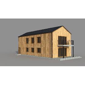 Realistic Modern Building Wood Wall - PBR 3D model